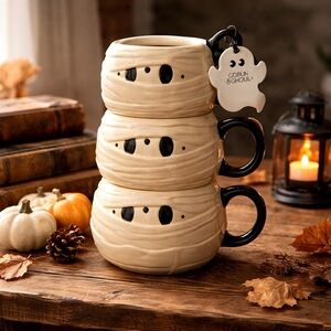 Goblin & Ghoul Mummy Stacking Mugs